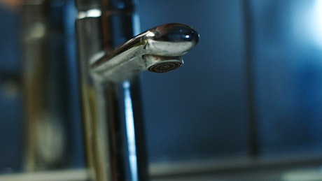 Water flowing from faucet