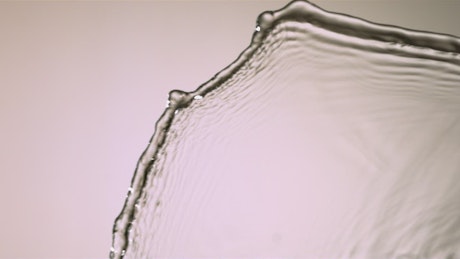 Water form in slow motion