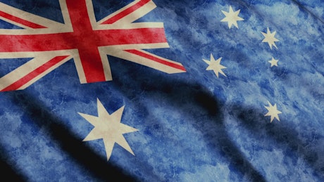 Waving Australia flag