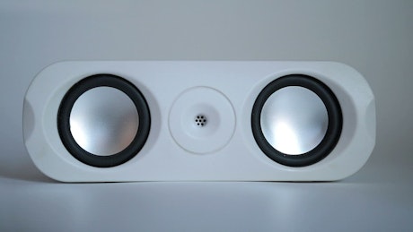 White speakers.