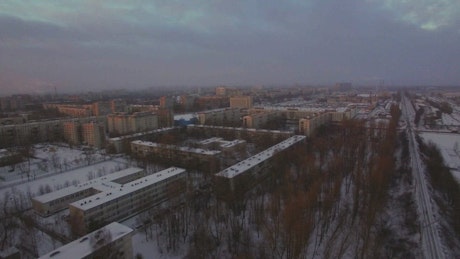 Winter morning in Russia.