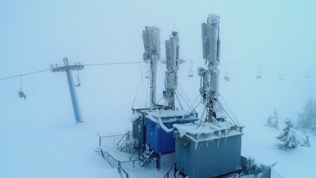 Winter Mountain Communications Base Station.