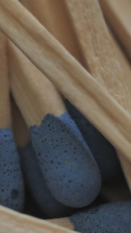 Wooden matches extreme close up