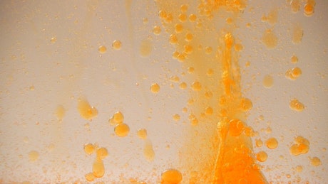 Yellow paint in a water tank